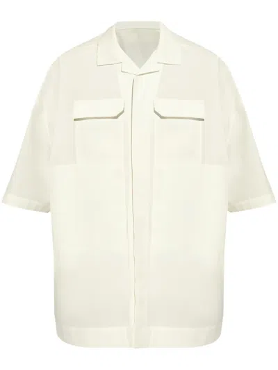 Rick Owens Magnum Tommy Short Sleeve Shirt Jacket In Neutral