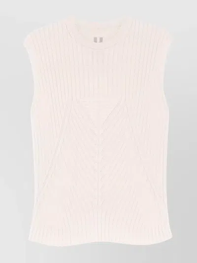 Rick Owens Maille Sans Manches In White