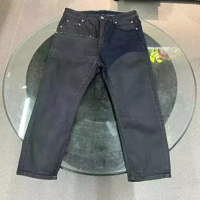 Pre-owned Rick Owens Main Line Color Matching Jeans In Black
