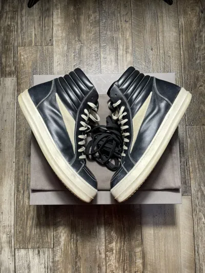Pre-owned Rick Owens Mainline Vintage Sneaker High In Black