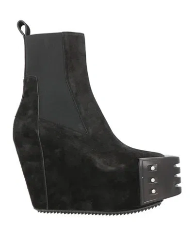 Rick Owens Man Ankle Boots Black Size 11 Leather