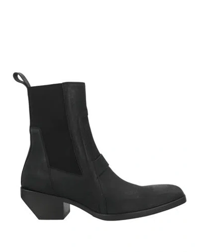 Rick Owens Man Ankle Boots Black Size 8 Leather
