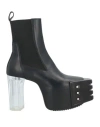 Rick Owens Man Ankle Boots Black Size 9 Leather In Black