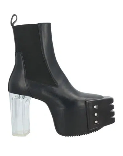 Rick Owens Man Ankle Boots Black Size 9 Leather
