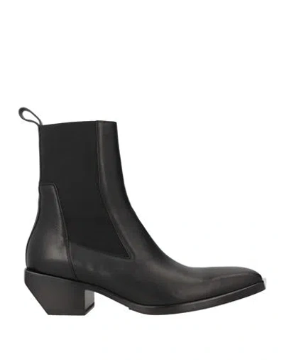 Rick Owens Man Ankle Boots Black Size 9 Leather