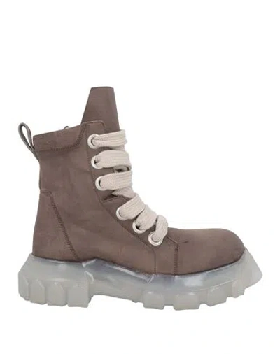 Rick Owens Taupe Jumbo Laced Bozo Tractor Boots In Brown