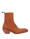 Rick Owens Man Ankle Boots Tan Size 11 Leather In Brown