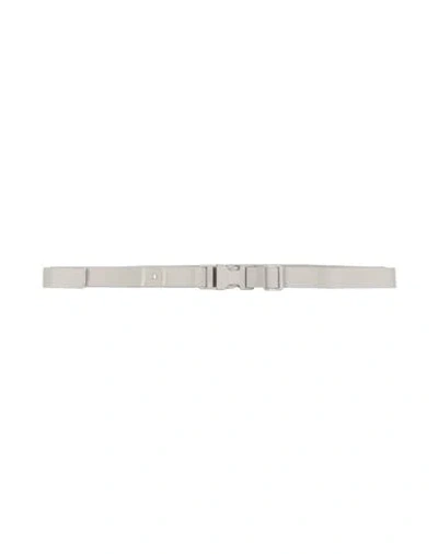 Rick Owens Man Belt Light Grey Size Onesize Cotton In Gray