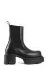 Rick Owens Beatle Bogun 60 Leather Ankle Boots In Black