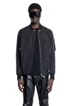 Rick Owens Man Jacket Black Size 38 Cotton, Silk, Virgin Wool In Black