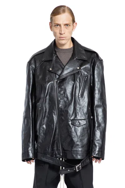 Rick Owens Elongated Biker Jacket In Black