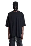 Rick Owens Man Black T-shirts & Tank Tops In Black