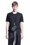 Rick Owens Man Black T-shirts & Tank Tops In Black