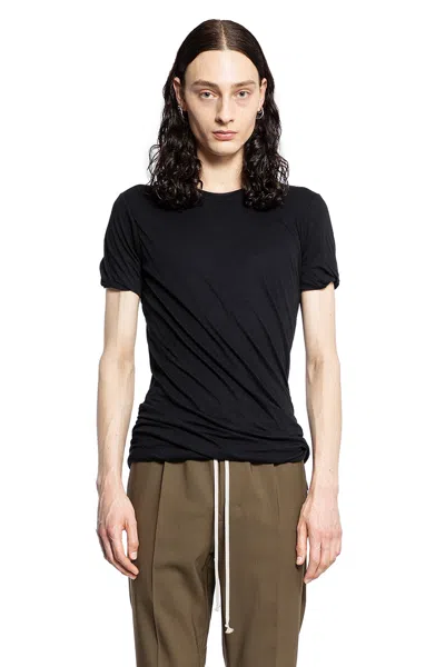 RICK OWENS MAGLIETTA A MANICHE CORTE DOPPIE IN COTONE INSTABILE