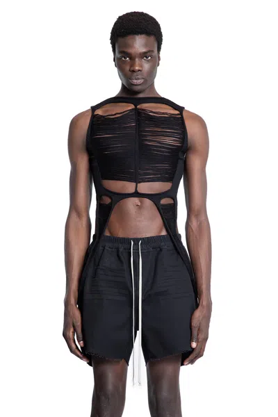 Rick Owens Man Black T-shirts & Tank Tops