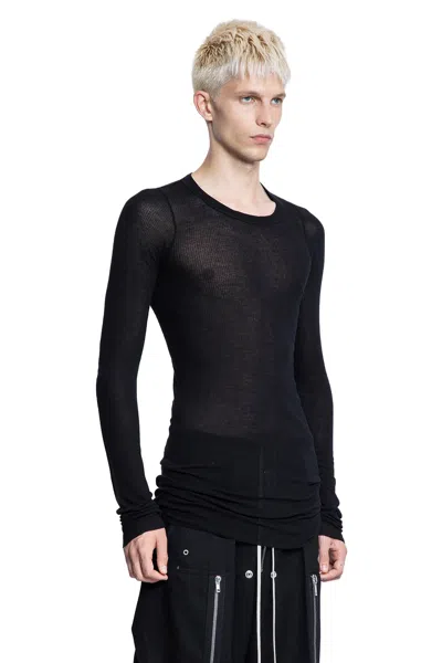 Rick Owens Man Black T-shirts & Tank Tops
