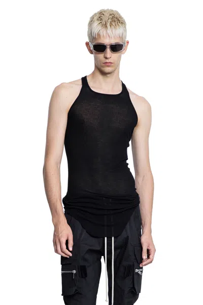 Rick Owens Man Black T-shirts & Tank Tops