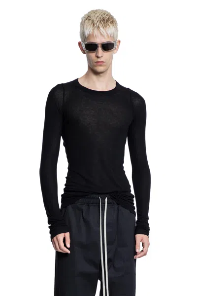 Rick Owens Man Black T-shirts & Tank Tops