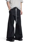 Rick Owens Wide-leg Trousers With High Waist And Utility Pockets In Black