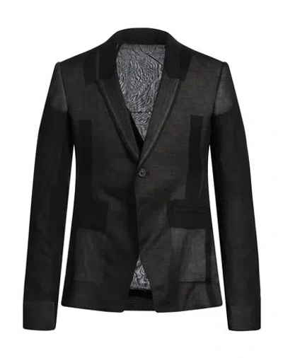 Rick Owens Man Blazer Black Size 42 Cotton