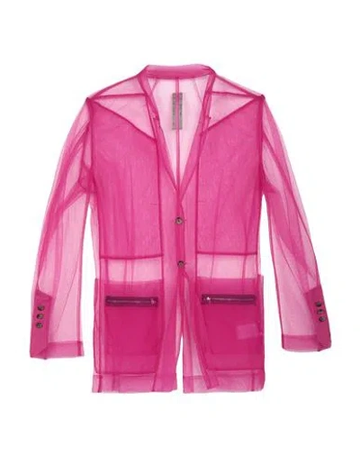 Rick Owens Man Blazer Fuchsia Size 44 Polyamide In Pink