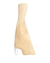 Rick Owens Man Boot Beige Size 8 Leather In Multi
