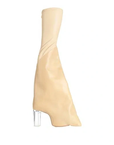 Rick Owens Man Boot Beige Size 8 Leather In Multi