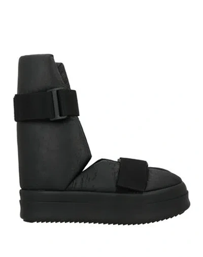 Rick Owens Man Boot Black Size 11 Leather In Multi