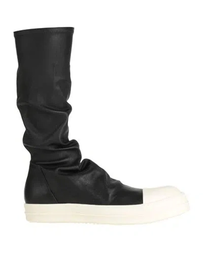 Rick Owens Man Boot Black Size 12 Leather In Multi