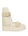 Rick Owens Man Boot Cream Size 8 Leather In Neutral