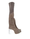 Rick Owens Man Boot Grey Size 9 Leather In Grey