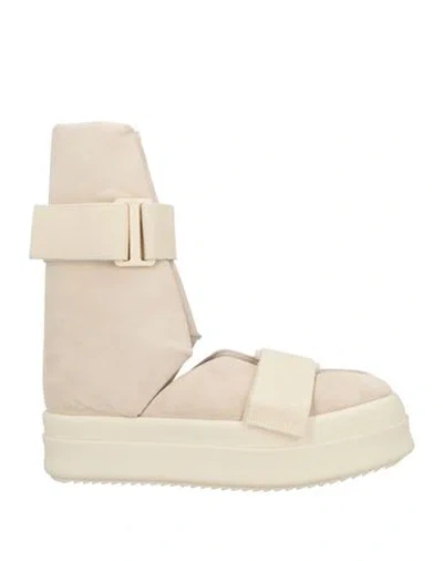 Rick Owens Man Boot Ivory Size 11 Leather In Neutral
