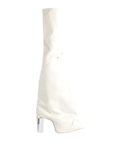 Rick Owens Man Boot Ivory Size 9 Leather In White