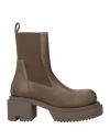 Rick Owens Man Boot Khaki Size 9 Leather In Sand