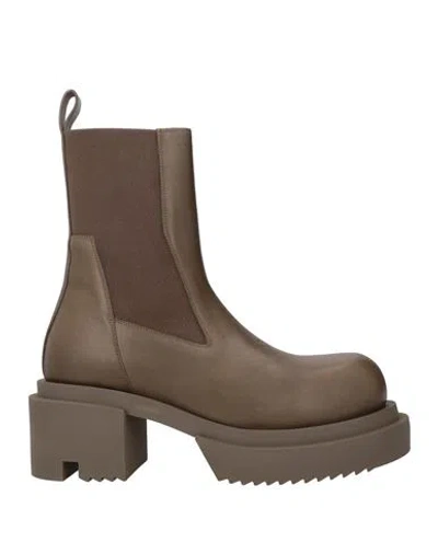 Rick Owens Man Boot Khaki Size 9 Leather In Sand