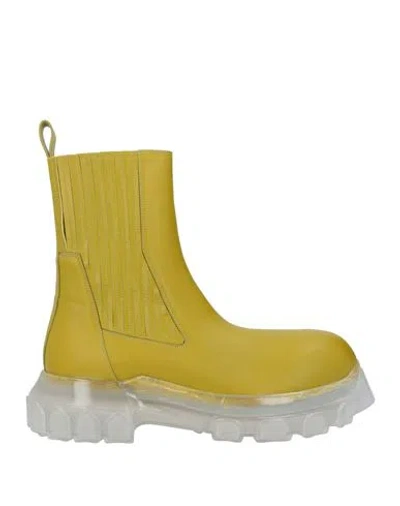 Rick Owens Man Boot Mustard Size 9 Leather In Multi