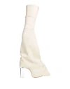 Rick Owens Man Boot Off White Size 8 Leather In Multi