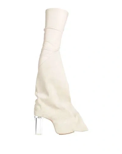Rick Owens Man Boot Off White Size 8 Leather In Multi