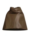 Rick Owens Man Cape Khaki Size 36 Polyamide In Brown