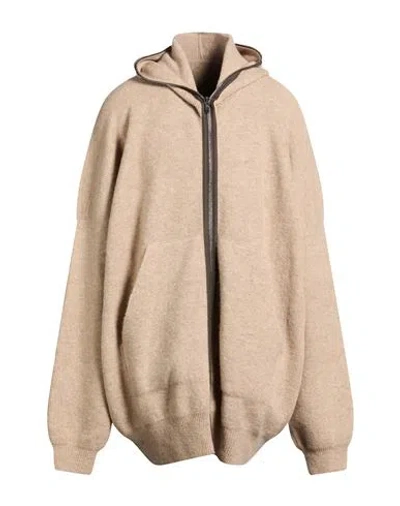 Rick Owens Man Cardigan Beige Size M Alpaca Wool, Polyamide, Wool, Elastane