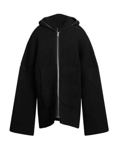 Rick Owens Man Cardigan Black Size Onesize Virgin Wool