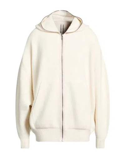 Rick Owens Man Cardigan Cream Size L Alpaca Wool, Polyamide, Wool, Elastane In Neutral