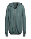 Rick Owens Man Cardigan Emerald Green Size M Cashmere In Green