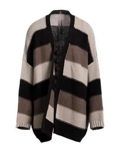 Rick Owens Man Cardigan Grey Size M Virgin Wool In Brown
