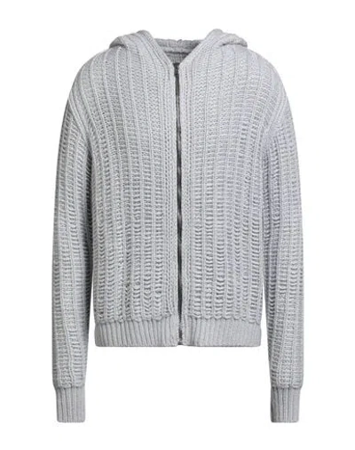 Rick Owens Man Cardigan Light Blue Size M Wool, Cashmere In Gray