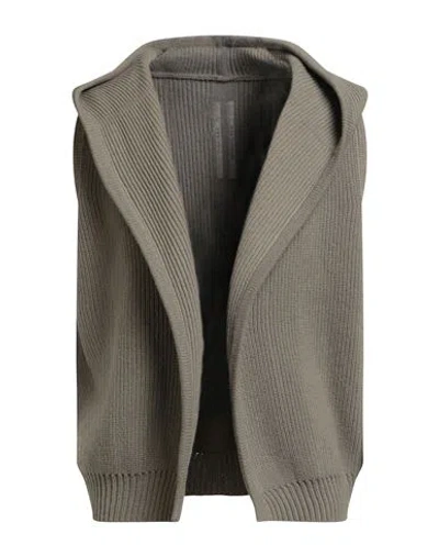 Rick Owens Man Cardigan Military Green Size L Virgin Wool In Gray