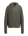 Rick Owens Man Cardigan Military Green Size Xl Wool, Cashmere