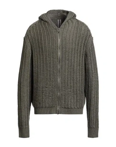 Rick Owens Man Cardigan Military Green Size Xl Wool, Cashmere