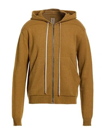 Rick Owens Man Cardigan Mustard Size L Cashmere, Wool In Yellow