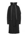 Rick Owens Man Coat Black Size 40 Cotton, Elastane In Blue